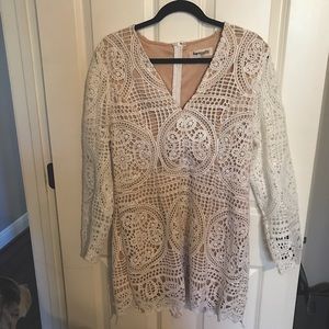 White Crochet Lace Dress